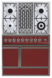 厨房炉灶 ILVE QDC-90B-MP Red 照片