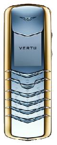 Mobilais telefons Vertu Signature Stainless Steel with Yellow Metal Bezel foto